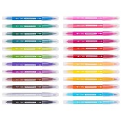 Флумастери Deli Color Emotion EC151-24 24 цвята, двувърхи-четка и тънкописец, в PP кутия