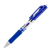 Химикалка с гелово мастило Deli Mate EQ10430 синя, автоматична, с грип зона, 0.5 мм