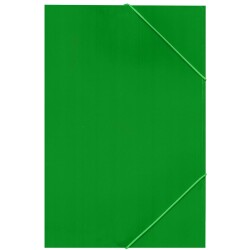 Папка карт. с ластик зелена