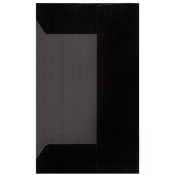 Папка карт. с ластик черна