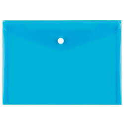 Папка джоб с копче A5 прозрачен цветен