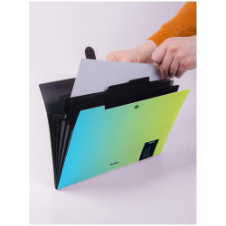 Папка Berlingo Radiance PP 5разд син/злн