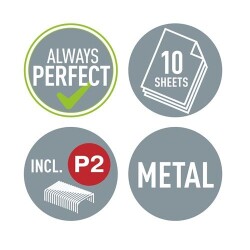 Телбод Leitz Mini Nexxt series wow colors до 10 л, №10, син металик