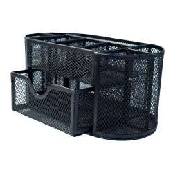 Органайзер за бюро 9 отд. метален черен