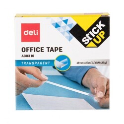 Самозалепваща лента - тиксо Deli Stick Up EA30310, безцветна, прозрачна, 18 мм/33, кутия