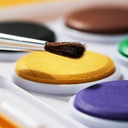 Акварелни бои Deli Colorun EC20-12, 12 цвята + четка, ф28 мм