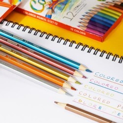 Цветни моливи Deli Colorun EC127-12, 12 цвята, металически