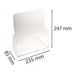 Поставка за брошури EXACOMPTA А4, 235 x 85 x 247 мм, настолна, кристална,1 отделение