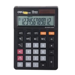 Калкулатор Deli Smart EM01320 настолен,12 dgt, 149 х 104 х 6.6 мм, черен