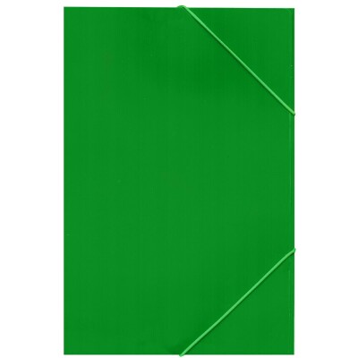 Папка карт. с ластик зелена