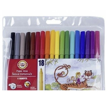 KOH-I-NOOR Флумастери 18цв. ЗОО KOH-I-NOOR Флумастери 18цв. ЗОО