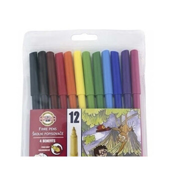 KOH-I-NOOR Флумастери 12цв. ЗОО KOH-I-NOOR Флумастери 12цв. ЗОО