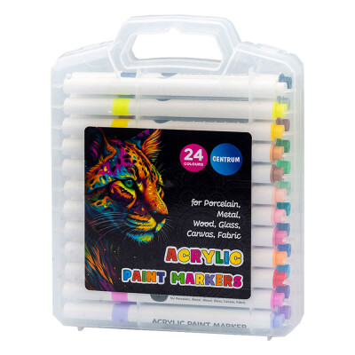 Акрилни маркери Centrum в кутия 24 цвята