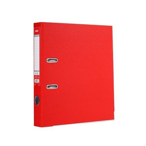 Класьор DELI A4, 7.5 см, РР, метален кант, червен
