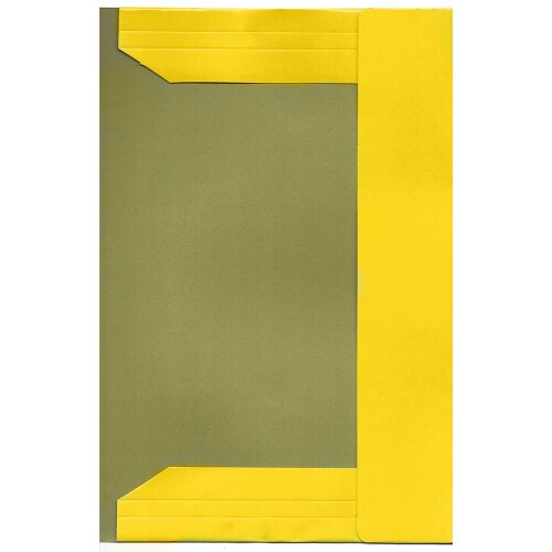 Папка карт. с ластик жълта