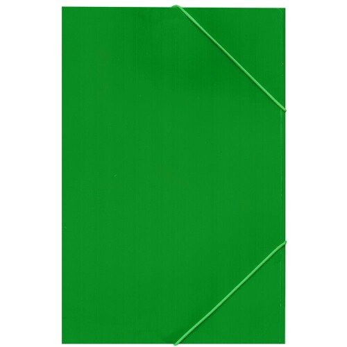 Папка карт. с ластик зелена