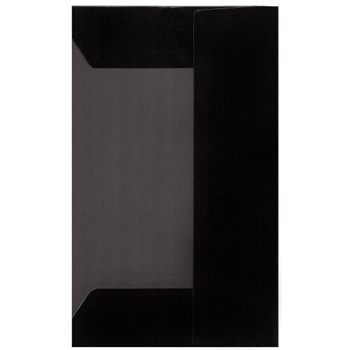 Папка карт. с ластик черна