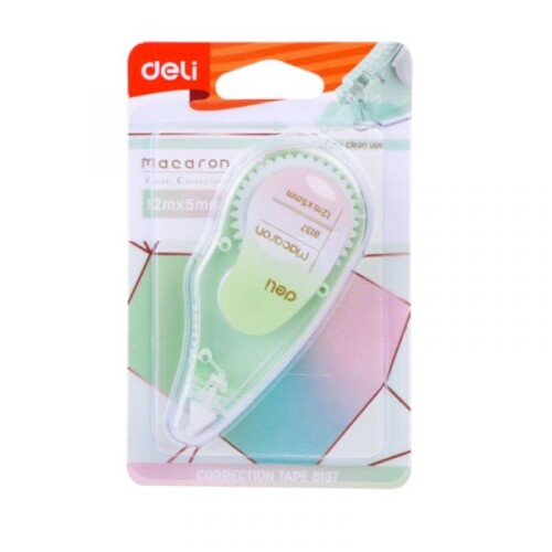 Коректор лента Deli CoverUP Macaron E8137 5 мм х 12 м, блистер