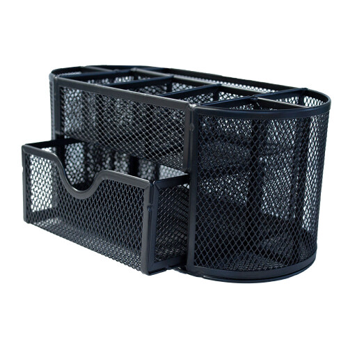 Органайзер за бюро 9 отд. метален черен