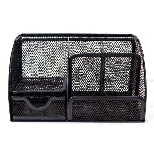 Органайзер за бюро 7 отд. метален черен