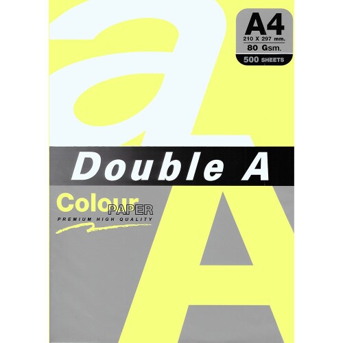 Хартия Double A пастел жълт - Butter A4 500