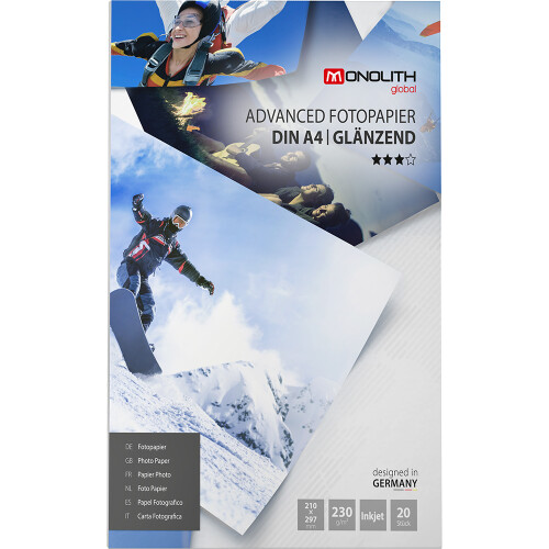 Фото хартия Monolith А4 230гр. 20л гланц