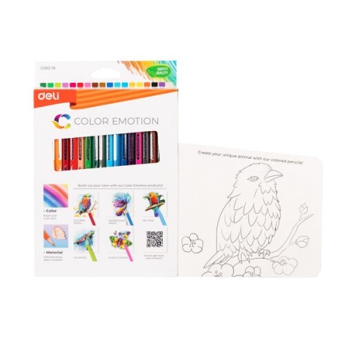 Цветни моливи Deli Color Emotion EC00210, 18 цвята