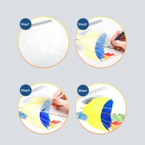 Акварелни цветни моливи Deli Finenolo EC129-36, 36 цвята + четка, в метална кутия