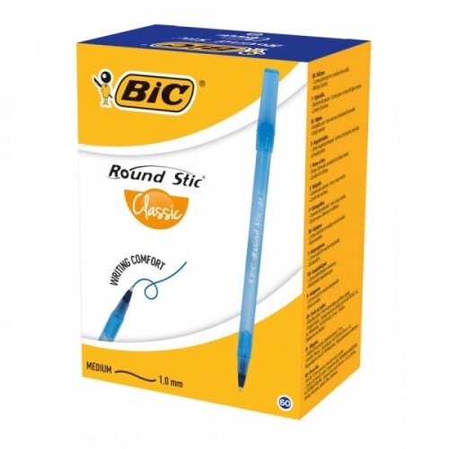 Химикалка BIC Round Stic Classic, еднократна, връх 1.0 мм, синя