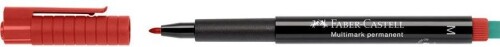 Перманентен тънкописец Faber-Castell Multimark - M, 0.1 mm, червен