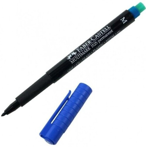 Перманентен тънкописец Faber-Castell Multimark - M, 0.1 mm, син