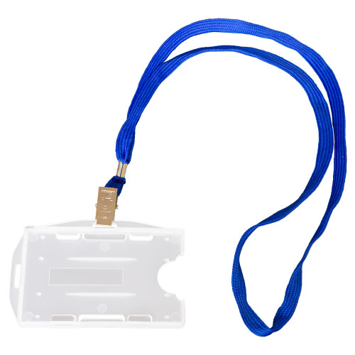 Бадж хориз. Ark твърд PVC със синя лента