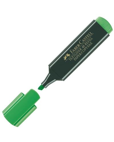 Текст маркер Faber-Castell 1548 Скосен връх 1-5 mm Зелен
