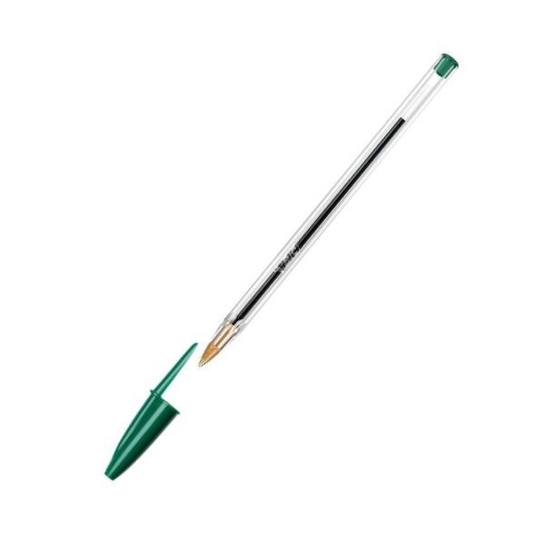 Химикалка BIC Cristal Original MEDIUM, еднократна, връх 1.0 мм, зелена
