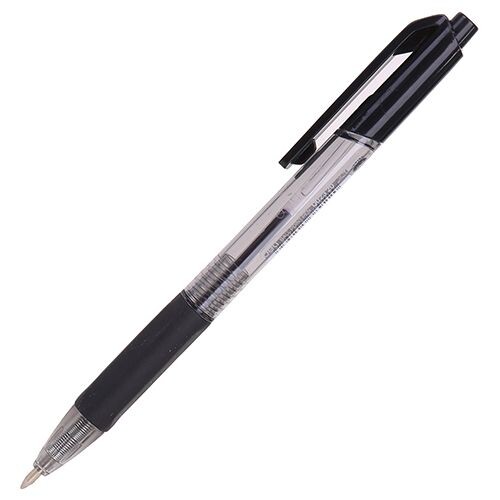 Химикалка Deli Xtream EQ02320, автоматична, с грип зона, черна, 0.7 мм