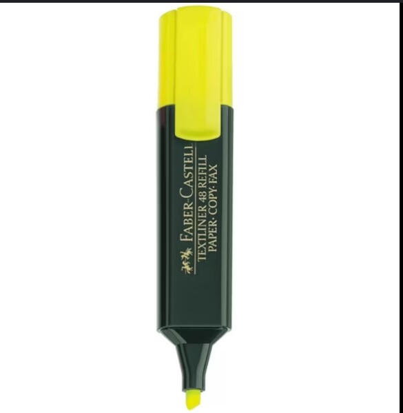 Текст маркер Faber-Castell 1548 Скосен връх 1-5 mm Жълт
