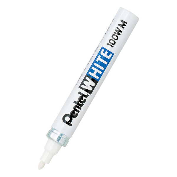 Маркер White Pentel X100WM 3.9мм Обл бял