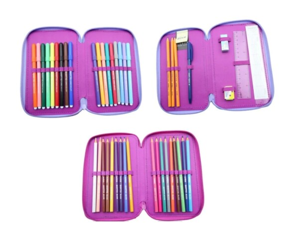 Несесер с пълнеж FILA Stitch, 43 бр. средства Giotto и Lyra, 3 ципа, 20х6х12 см