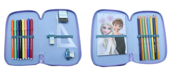 Несесер с пълнеж FILA Frozen, 20 бр. средства Giotto и Lyra, 2 ципа, 20х4.5х12 см