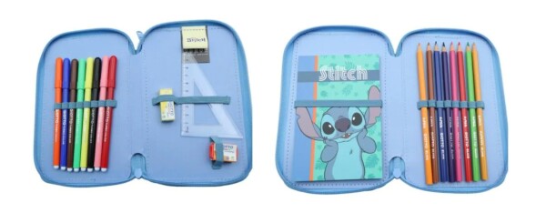 Несесер с пълнеж FILA Stitch, 20 бр. средства Giotto и Lyra, 2 ципа, 20х4.5х12 см